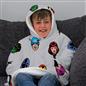 Marvel Comics Hoodie Blanket Sherpa Fleece Soft Oversized Jumper Throw, Grey