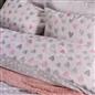 OHS Watercolour Bedding Set Hearts Microfibre Duvet Cover with Pillowcase