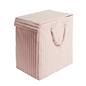 OHS Ribbed Laundry Basket with Lid Foldable Hamper Bag Washing Bin Storage