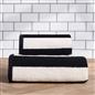 OHS Stripe 100% Cotton Bath Hand Towel Hotel Luxury Shower Soft Absorbent