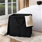 OHS Ribbed Laundry Basket with Lid Foldable Hamper Bag Washing Bin Storage