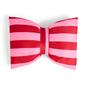 OHS Bow Shaped Cushion Striped Matte Velvet Novelty Decorative Scatter Pillow