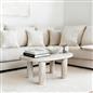 OHS 4 Legged Coffee Table Travertine Wood Effect Living Room Home Decor Modern