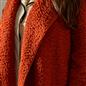 OHS Waterfall Cardigan Warm Teddy Fleece Open Front Wrap Loungewear Outwear