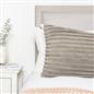 OHS Ribbed Bolster Pillow Faux Fur Long Luxury Soft Maternity Support Cushion