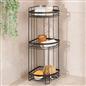 OHS 3 Tier Shower Caddy Bathroom Organiser Plastic Freestanding Corner Shelf