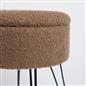 Foot Stool Storage Seat Chair Dressing Table Vanity Pouffe Ottoman Boucle Fleece