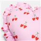 OHS Heart Scatter Cushion Cherry Print Frill Microfibre Decorative Throw Pillow