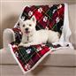 Check Fleece Pet Blanket Throw Over Bed Supersoft Plush Sherpa Warm Chair Sofa