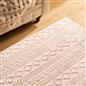 OHS Cable Knit Rug Non Slip Jacquard Floor Carpet Hallway Runner