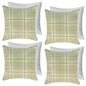 OHS Woven Check Cushion Covers 2 Pack Cases Luxury Home Decor