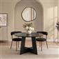 OHS Angular Dining Table 4-Seater Round Circle Kitchen Tables Engineered Wood