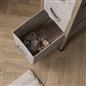 Narrow 4 Drawer Storage Cabinet Bedside Table Unit Clothes Home Fabric Organiser