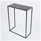 OHS Marble End Table Modern Console Bedroom Side Nightstand Metal Frame