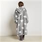 OHS Heart Print Hoodie Blanket Oversized Adult Fleece Sherpa Throw Jumper