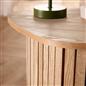 OHS Madison Side Table Ribbed Wood Effect Corner Bedside Coffee Table