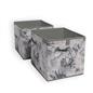 Marble Storage Cubes 2/4 Pack Folding Boxes Shoe Toy Tidy Set Space Saving Box