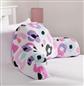 OHS Leopard Cuddle Cushion Kids Soft Fleece Reading Pillow Arms Lumbar Bed Chair