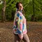 OHS Half Zip Hoodie Geometric Print Teddy Fleece Jumper Pullover Sweatshirt