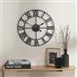 Large Wall Clock Roman Numerals Skeleton Big Open Round Face Living Room Kitchen