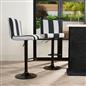 Adjustable Bar Stools x 2 Velvet Swivel Pub Seat Kitchen Breakfast Counter Chair