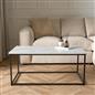 OHS Coffee Table Marble Bedside End Living Room Modern Metal Frame Home Decor