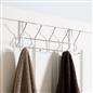 Over Door 10 Hook Hanging Storage Coat Jacket Towel Rack Closet Organiser Silver