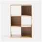 OHS Dallas Cube Storage Wood Effect Bookcase Freestanding Open Shelf Unit