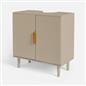 OHS Under Sink Bathroom Cabinet Ribbed Engineered Wood Storage Organiser