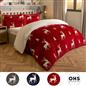 Stag Duvet Cover Pillowcase Bedding Set Soft Ribbed Fleece Quilt Double King Bed