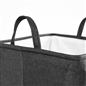 Laundry Basket Bag Foldable Drawstring Clothes Bin Organiser Faux Linen Handles