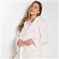 OHS Bows Dressing Gown Flannel Winter Sherpa Lined Loungewear Hooded Bathrobe
