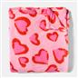 OHS Heart Leopard Throw Ultra Soft Blanket Flannel Fleece Lightweight Bedspread