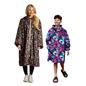 OHS Drying Changing Robe Sherpa Lined Water Resistant Oversize Coat Adults Kids