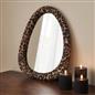 OHS Wall Mirror Matte Velvet Irregular Home Decor Vanity Living Room Bedroom