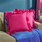 OHS Frill Cushion Covers Faux Linen Soft Square Pillowcases Home Decor Multipack