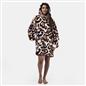 Leopard Hoodie Blanket Sherpa Fleece Supersoft Plush Oversized Throw Wearable