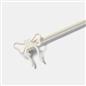 OHS Bow Curtain Pole Extendable 70-220cm Metal 16mm Finnials Decor