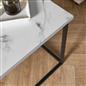 OHS Coffee Table Marble Bedside End Living Room Modern Metal Frame Home Decor