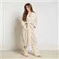 OHS Tufted Dressing Gown Soft Fleece Robe Thermal Bathrobe Hooded Loungewear