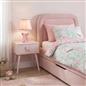 OHS Bow Decor Bedside Wood Nightstand 1 Drawer Storage Unit End Table Home Decor
