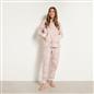 OHS Animal Print Loungewear Set Winter Sherpa Nightwear 2-Piece Hoodie Jogger