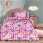 OHS Filled Quilted Seersucker Duvet Cover Bedding Set