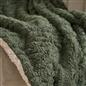 OHS Cable Knit Blanket Sherpa Fleece Sofa Plush Soft Warm Throw Over Bed Chair