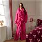 OHS Teddy Fleece Dressing Gown Floor Length Hooded Bathrobe Winter Loungewear