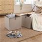 OHS Multi Pack of Matte Velvet Storage Boxes Stylish Foldable Set Square Cube