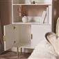 OHS Ribbed Display Cabinets 4 Tier Engineered Wood Shelf Storage Unit