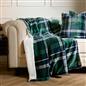 OHS Tartan Throw Sherpa Fleece Plush Flannel Blanket Warm Xmas Soft Bedspread