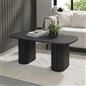 OHS Madison Coffee Table Ribbed Engineered Wood Side End Desk Home Decor