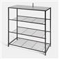 OHS Manhattan Shelf Storage 4 Tier Shoe Organiser Unit Hallway Office Home